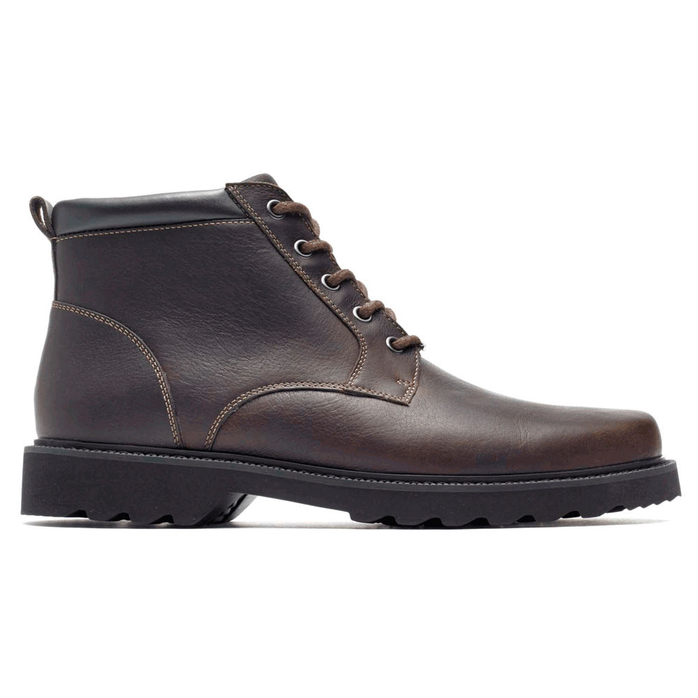 Rockport Mens Boots Dark Brown - Northfield Waterproof Plain Toe - UK 045-MPTXSQ